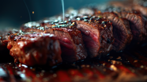 Close-up of a raw steak