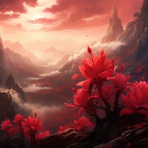 Red Flower Field: A Captivating Landscape of Tranquility