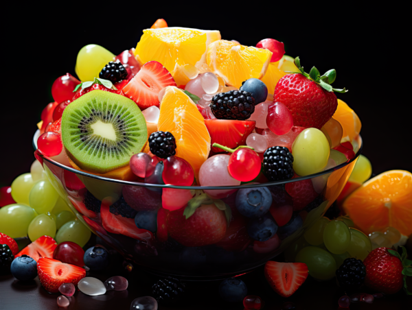 A Vibrant Bowl of Fruits and Berries