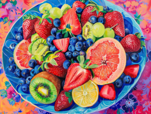 A Colorful Plate of Summer Fruits