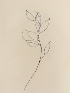 Plant in a Line Art Style