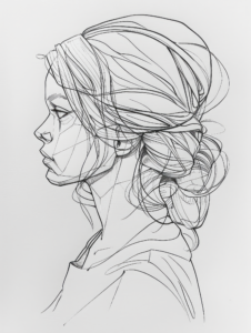 Elegant Line Art Portrait