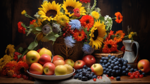 Fruit and Flower Arrangement