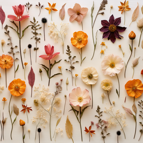 Pressed Flowers: A Captivating Floral Composition